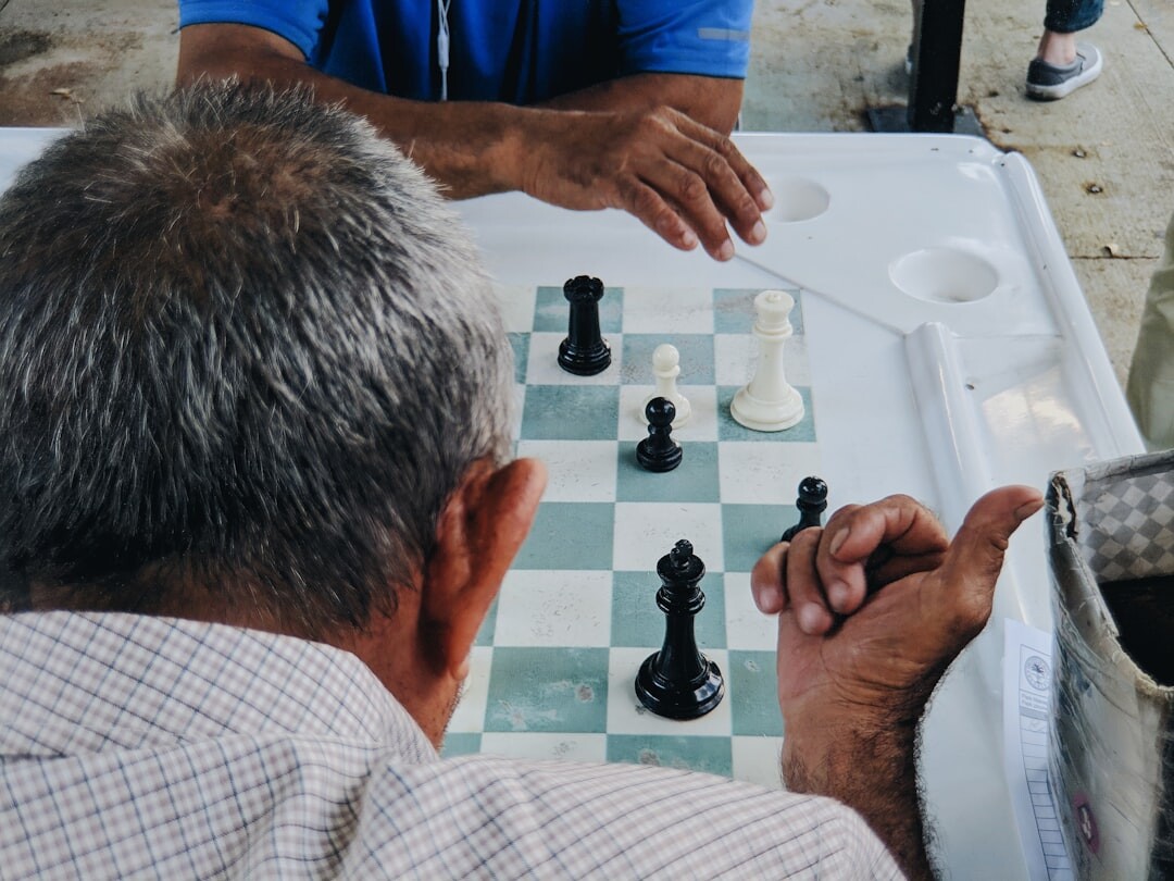 seniors playing chess