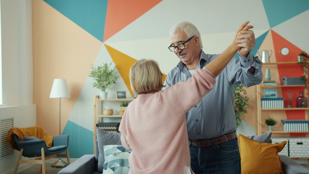 seniors dancing at a party