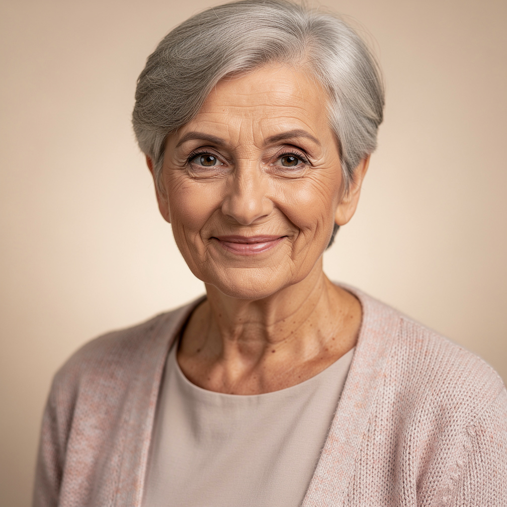 Portrait of a smiling Croatian senior woman