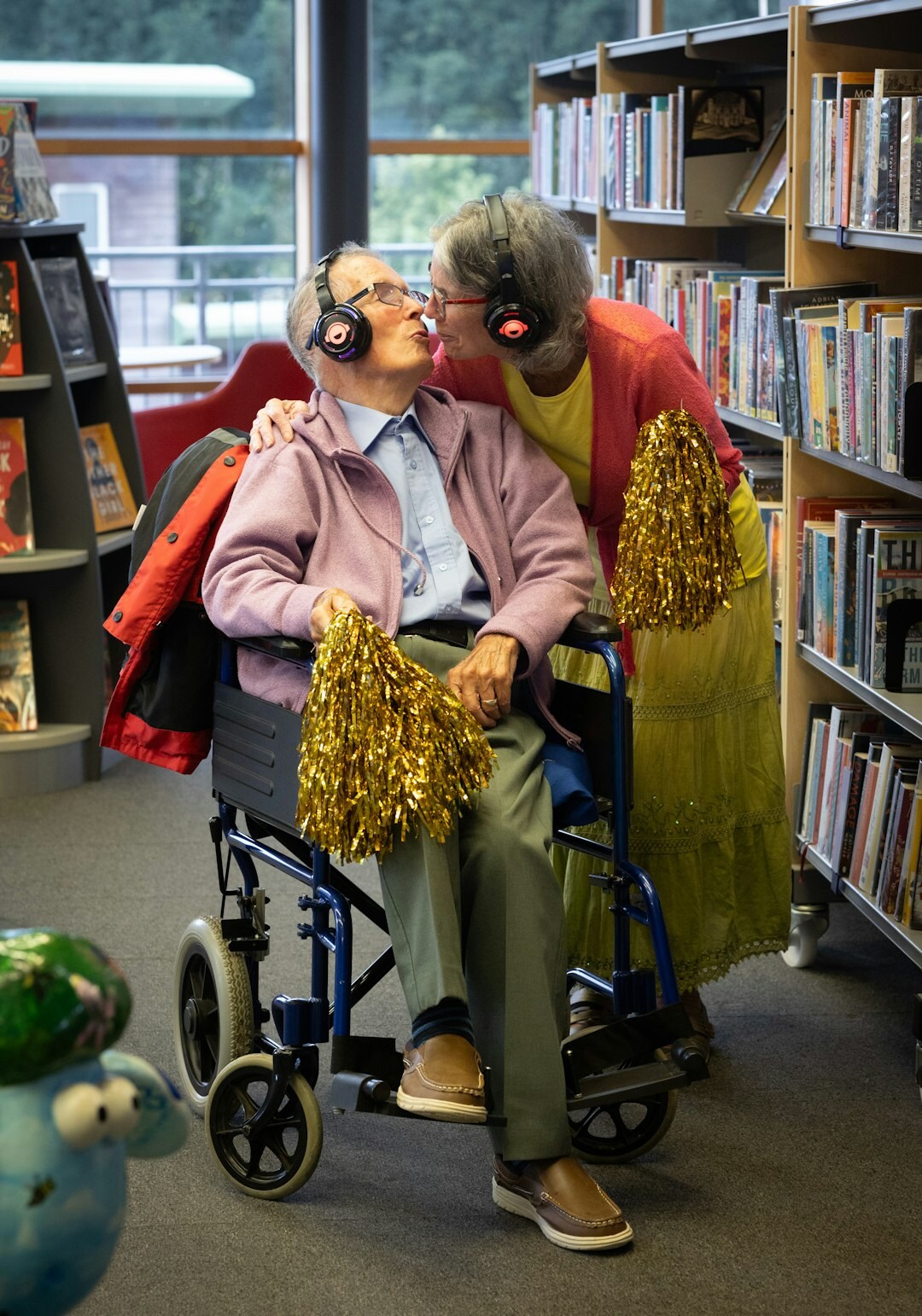 seniors reading books together