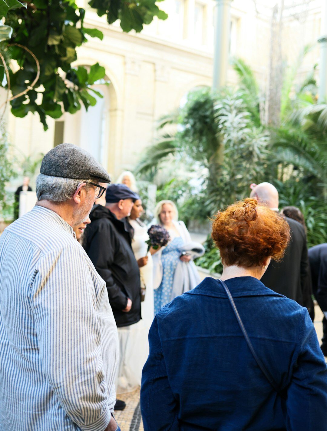 elderly group on guided tour